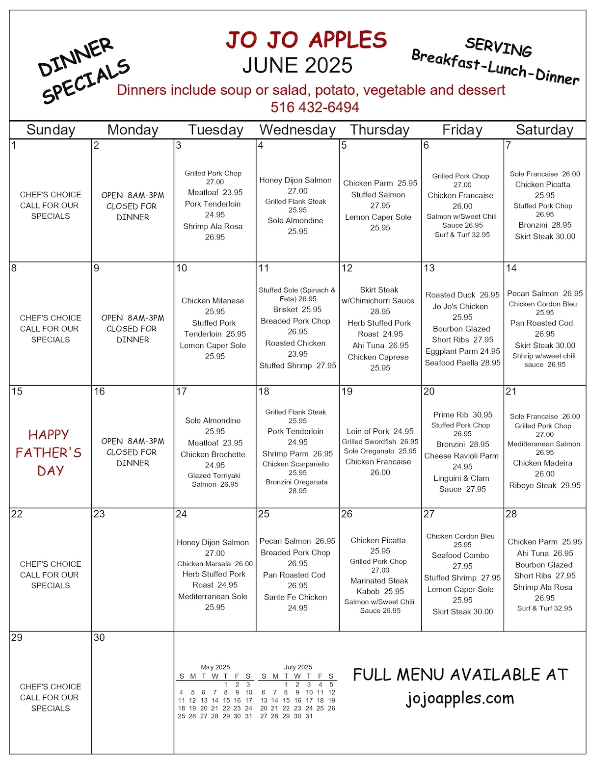 Our Specials